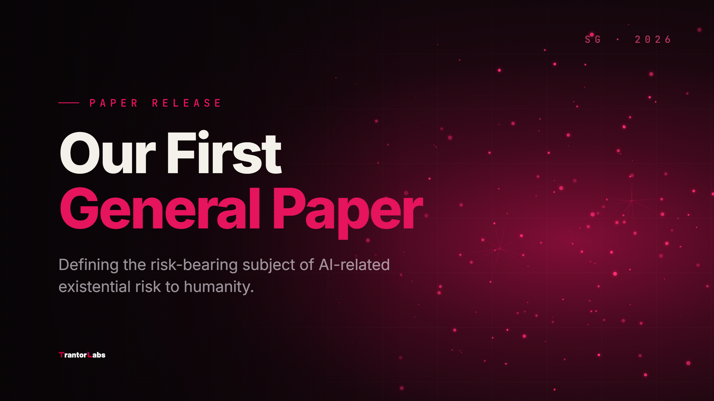 Our First General Paper on Civilizational Risk Is Public